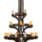 Meyda Lighting Castilla 62" 21-Light 3-Tier Mahogany Bronze Chandelier With Natural Jadestone Cylindres Shade
