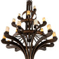 Meyda Lighting Castilla 62" 21-Light 3-Tier Mahogany Bronze Chandelier With Natural Jadestone Cylindres Shade