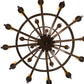 Meyda Lighting Castilla 62" 21-Light 3-Tier Mahogany Bronze Chandelier With Natural Jadestone Cylindres Shade
