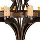 Meyda Lighting Castilla 62" 21-Light 3-Tier Mahogany Bronze Chandelier With Natural Jadestone Cylindres Shade