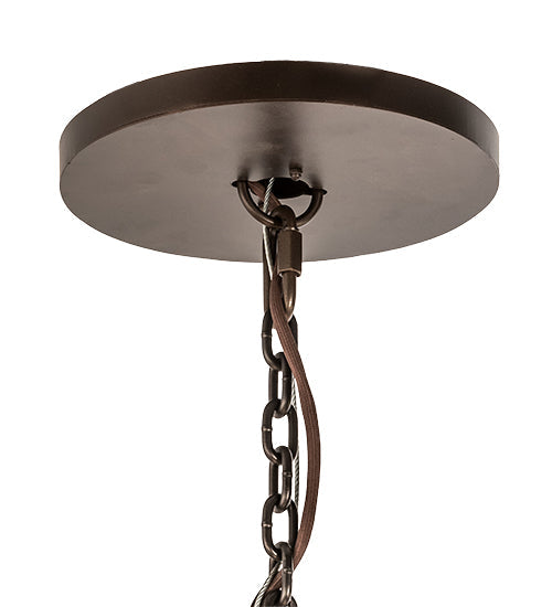 Meyda Lighting Castilla 62" 21-Light 3-Tier Mahogany Bronze Chandelier With Natural Jadestone Cylindres Shade