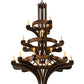 Meyda Lighting Castilla 62" 21-Light 3-Tier Mahogany Bronze Chandelier