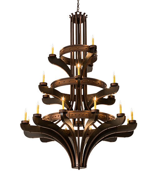 Meyda Lighting Castilla 62" 21-Light 3-Tier Mahogany Bronze Chandelier