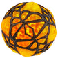 Meyda Lighting Castle 6" Craftsman Brown Butterfly Orb Mini Pendant Light With Amber Shade Glass