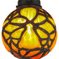 Meyda Lighting Castle 6" Craftsman Brown Butterfly Orb Mini Pendant Light With Amber Shade Glass