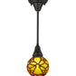 Meyda Lighting Castle 6" Craftsman Brown Butterfly Orb Mini Pendant Light With Amber Shade Glass