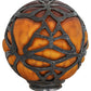 Meyda Lighting Castle 6" Craftsman Brown Frame Butterfly Orb With Amber Shade Glass