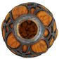 Meyda Lighting Castle 6" Craftsman Brown Frame Butterfly Orb With Amber Shade Glass