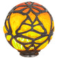 Meyda Lighting Castle 6" Craftsman Brown Frame Butterfly Orb With Amber Shade Glass