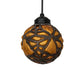 Meyda Lighting Castle 6" Dark Bronze Butterfly Orb Mini Pendant Light With Amber Shade Glass