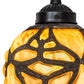 Meyda Lighting Castle 6" Dark Bronze Butterfly Orb Mini Pendant Light With Amber Shade Glass