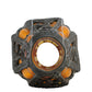 Meyda Lighting Castle Ivy 4" Mahogany Bronze With Amber Lantern Shade Glass