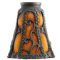 Meyda Lighting Castle Ivy 4" Mahogany Bronze With Amber Lantern Shade Glass