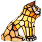 Meyda Lighting Cat 7" Table Lamp With Amber & White Shade Glass