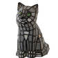 Meyda Lighting Cat 7" Table Lamp With White & Black Shade Glass