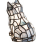 Meyda Lighting Cat 7" Table Lamp With White & Black Shade Glass
