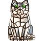Meyda Lighting Cat 7" Table Lamp With White & Black Shade Glass