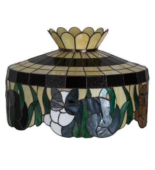 Meyda Lighting Cat 78062 20" Multi-Colored Shade Glass