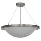 Meyda Lighting Catalina 20" 4-Light Brushed Nickel Semi-flush Mount Light With Opaque White Art Shade Glass