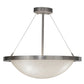 Meyda Lighting Catalina 20" 4-Light Brushed Nickel Semi-flush Mount Light With Opaque White Art Shade Glass