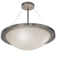 Meyda Lighting Catalina 20" 4-Light Brushed Nickel Semi-flush Mount Light With Opaque White Art Shade Glass