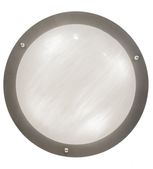 Meyda Lighting Catalina 20" 4-Light Brushed Nickel Semi-flush Mount Light With Opaque White Art Shade Glass