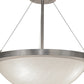 Meyda Lighting Catalina 20" 4-Light Brushed Nickel Semi-flush Mount Light With Opaque White Art Shade Glass
