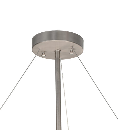 Meyda Lighting Catalina 20" 4-Light Brushed Nickel Semi-flush Mount Light With Opaque White Art Shade Glass