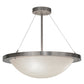 Meyda Lighting Catalina 20" 4-Light Brushed Nickel Semi-flush Mount Light With Opaque White Art Shade Glass