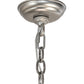 Meyda Lighting Catch of the Day 28" 4-Light Industrial Steel Powder Coat Trout Inverted Pendant Light With Blue Green Art & Silver Mica Shade Glass