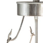 Meyda Lighting Catch of the Day 28" 4-Light Industrial Steel Powder Coat Trout Inverted Pendant Light With Blue Green Art & Silver Mica Shade Glass