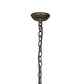 Meyda Lighting Catch of the Day 33" 4-Light Industrial Steel Sailfish Inverted Pendant Light With Silver Mica Shade Glass