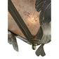 Meyda Lighting Catch of the Day 39" 6-Light Industrial Steel Inverted Pendant Light With Silver Mica Shade Glass
