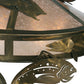 Meyda Lighting Catch of the Day 48" 6-Light Antique Copper Trout Pendant Light With Silver Mica Shade Glass