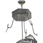 Meyda Lighting Catch of the Day 48" 6-Light Inverted Pendant Light With Silver Mica Shade Glass