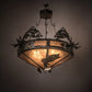 Meyda Lighting Catch of the Day 48" 6-Light Inverted Pendant Light With Silver Mica Shade Glass
