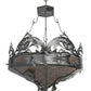 Meyda Lighting Catch of the Day 48" 6-Light Inverted Pendant Light With Silver Mica Shade Glass