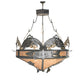 Meyda Lighting Catch of the Day 48" 6-Light Inverted Pendant Light With Silver Mica Shade Glass