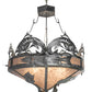 Meyda Lighting Catch of the Day 48" 6-Light Inverted Pendant Light With Silver Mica Shade Glass