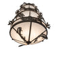 Meyda Lighting Catch of the Day 58" 18-Light 3-Tier Oil Rubbed Bronze Chandelier With Whitestone Shade