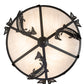 Meyda Lighting Catch of the Day 58" 18-Light 3-Tier Oil Rubbed Bronze Chandelier With Whitestone Shade
