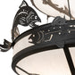 Meyda Lighting Catch of the Day 58" 18-Light 3-Tier Oil Rubbed Bronze Chandelier With Whitestone Shade