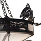 Meyda Lighting Catch of the Day 58" 18-Light 3-Tier Oil Rubbed Bronze Chandelier With Whitestone Shade