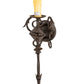 Meyda Lighting Catherine 8" Chestnut Wall Sconce With Beige Parchment Shade