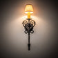 Meyda Lighting Catherine 8" Chestnut Wall Sconce With Beige Parchment Shade