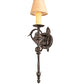 Meyda Lighting Catherine 8" Chestnut Wall Sconce With Beige Parchment Shade