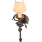 Meyda Lighting Catherine 8" Chestnut Wall Sconce With Beige Parchment Shade