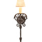 Meyda Lighting Catherine 8" Chestnut Wall Sconce With Beige Parchment Shade
