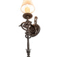 Meyda Lighting Catherine 8" Chestnut Wall Sconce With Beige Parchment Shade