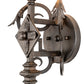 Meyda Lighting Catherine 8" Chestnut Wall Sconce With Beige Parchment Shade